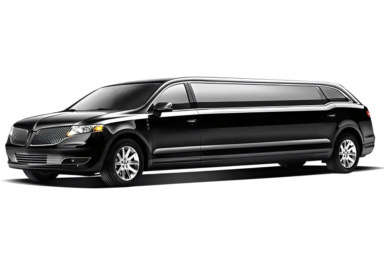 Black stretch limousine luxury transportation special events